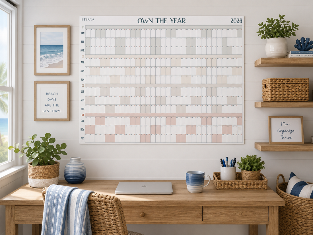 Coastal-Inspired Planning Corner
