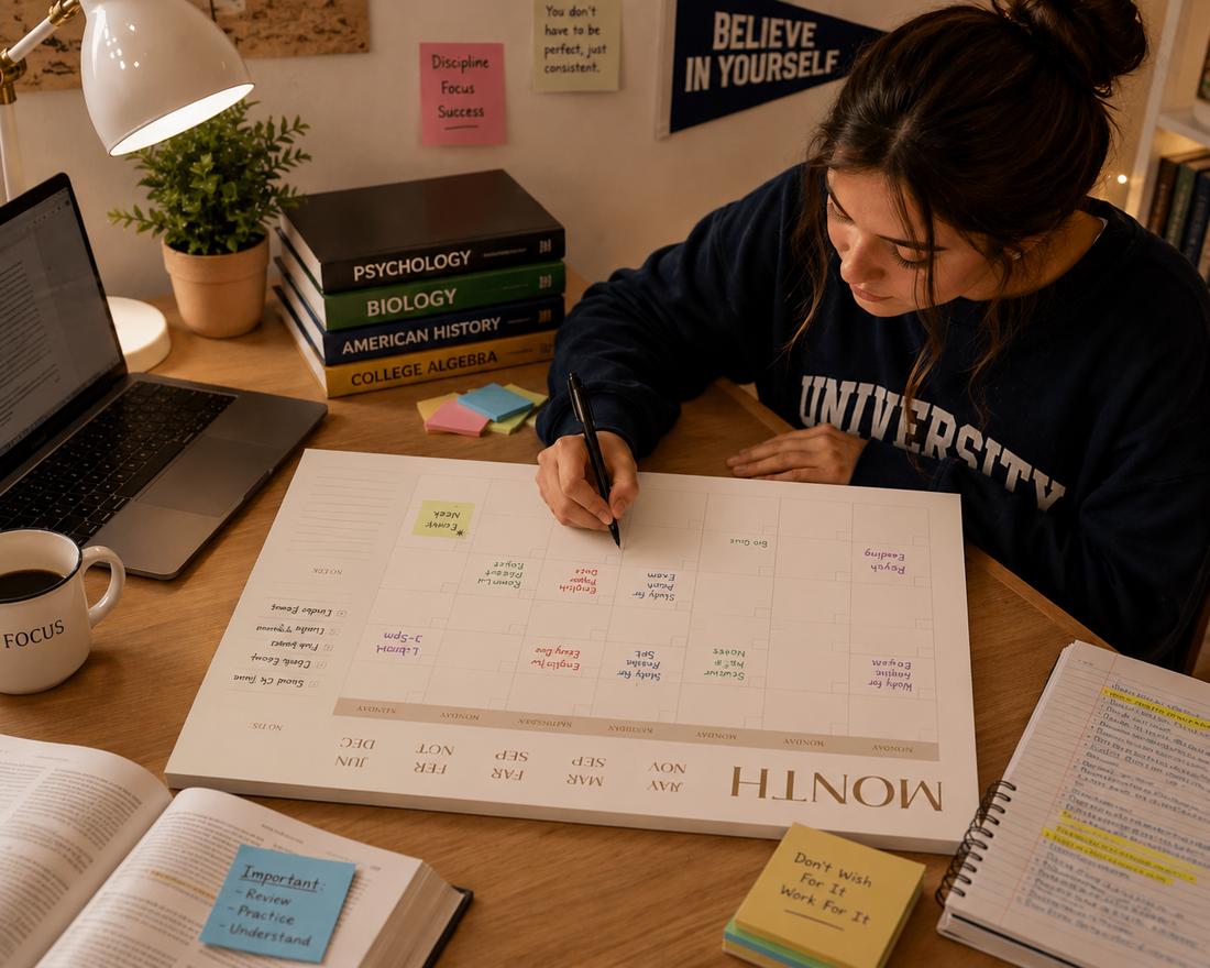 Undated 12-Month Flat Desk Calendar