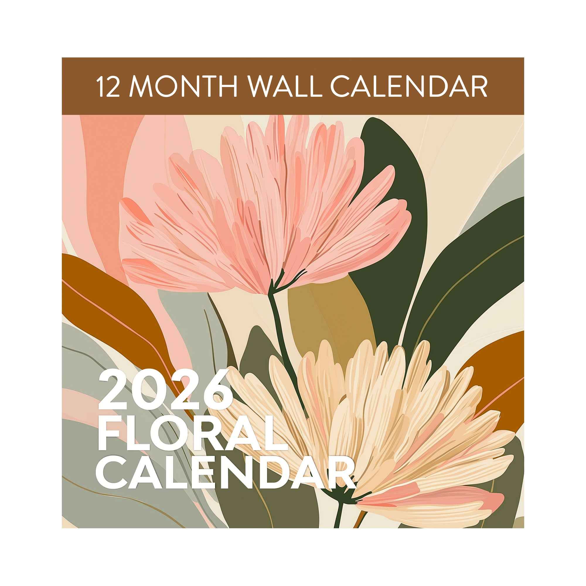 2026 Floral Wall Calendar