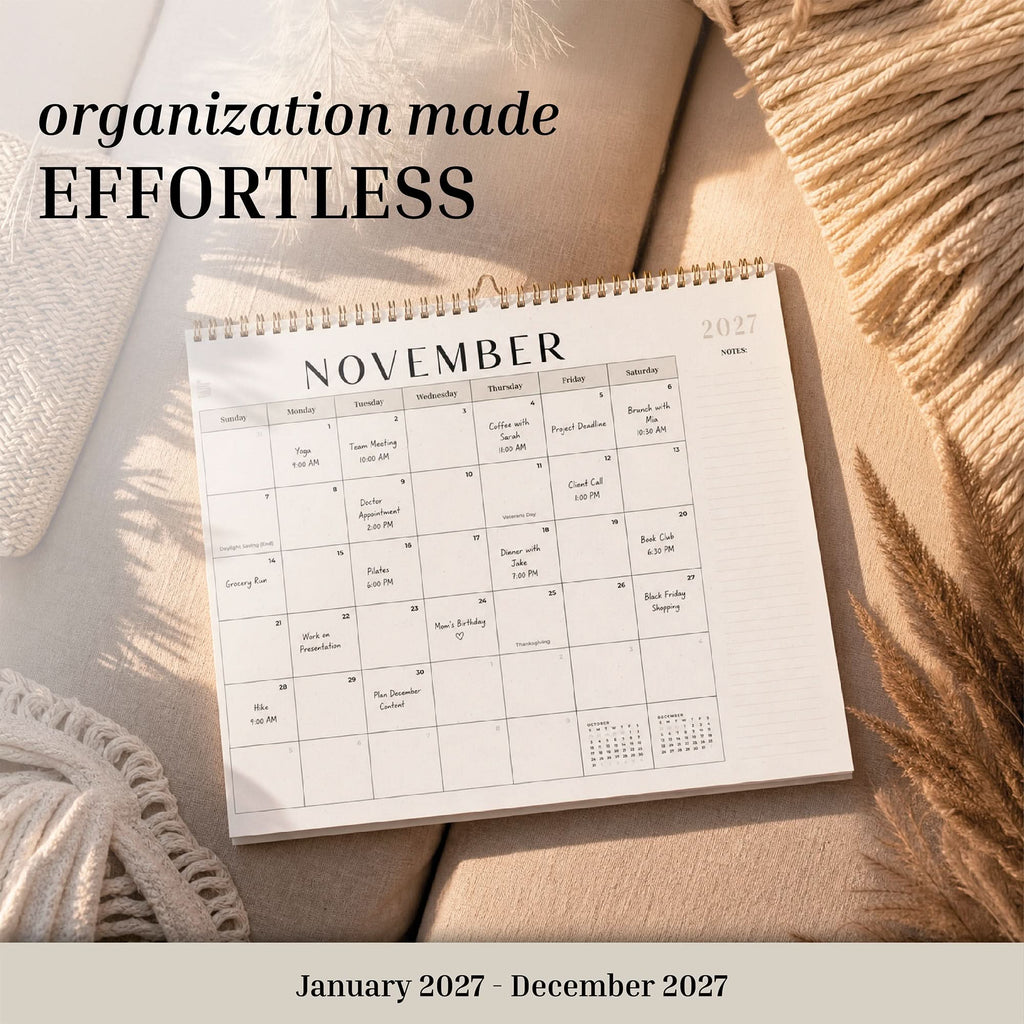 Spiral 12 Month Wall Calendar