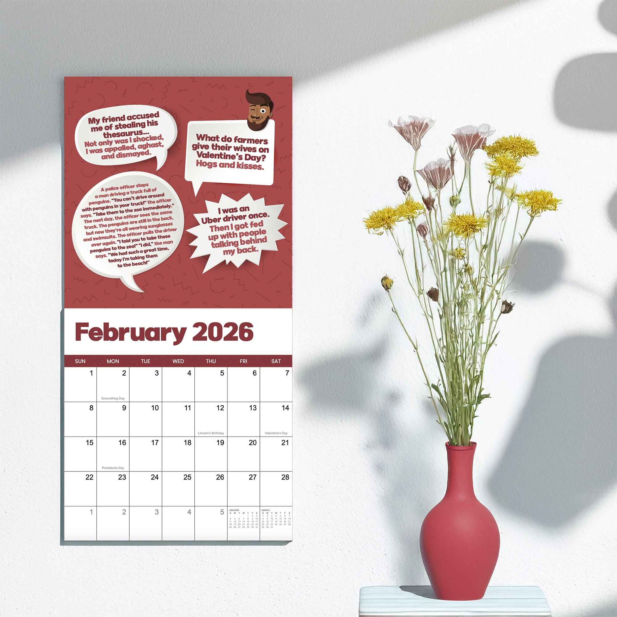 2026 Dad Joke Wall Calendar