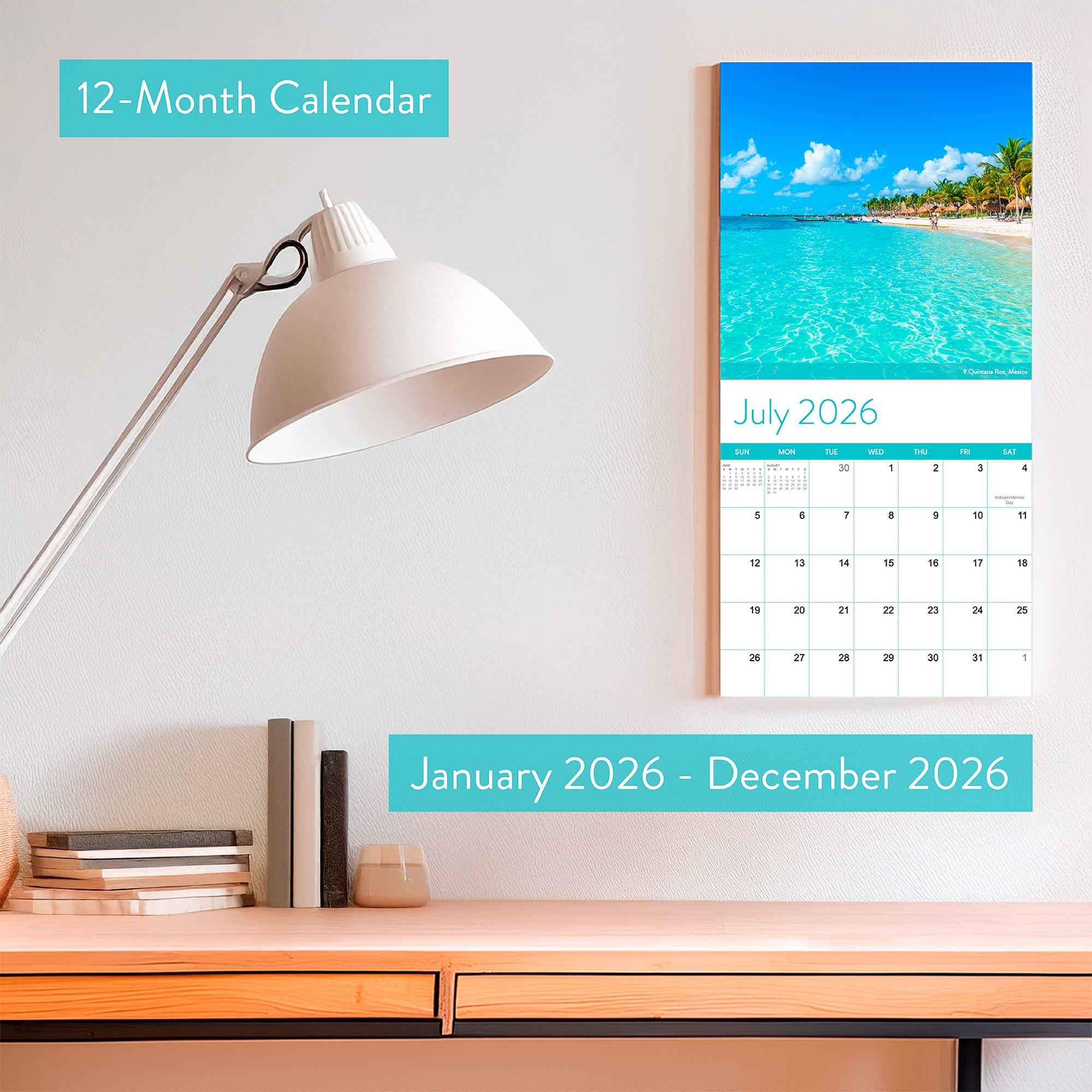 2026 Beaches Wall Calendar