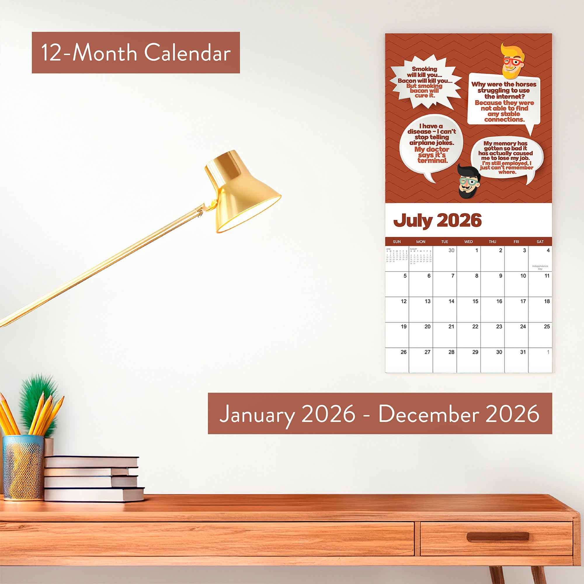 2026 Dad Joke Wall Calendar