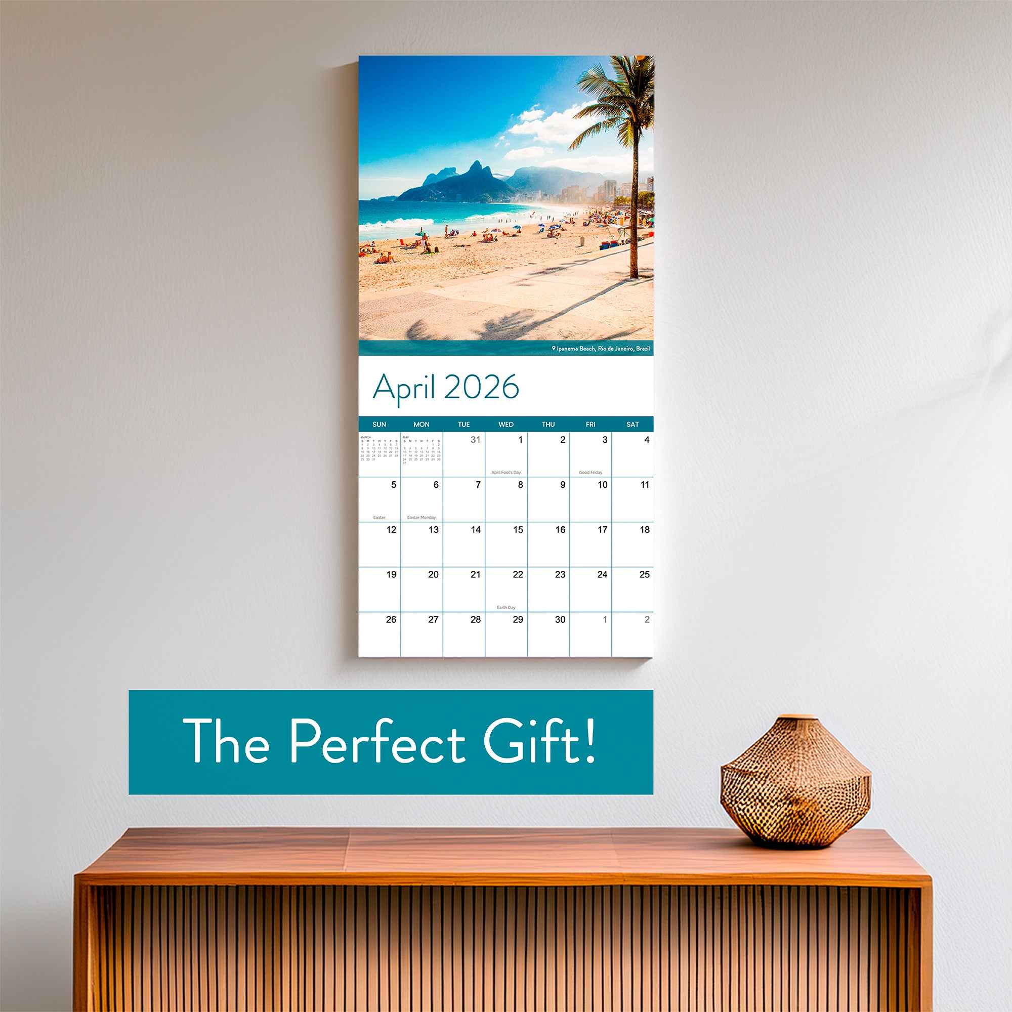 2026 Beaches Wall Calendar