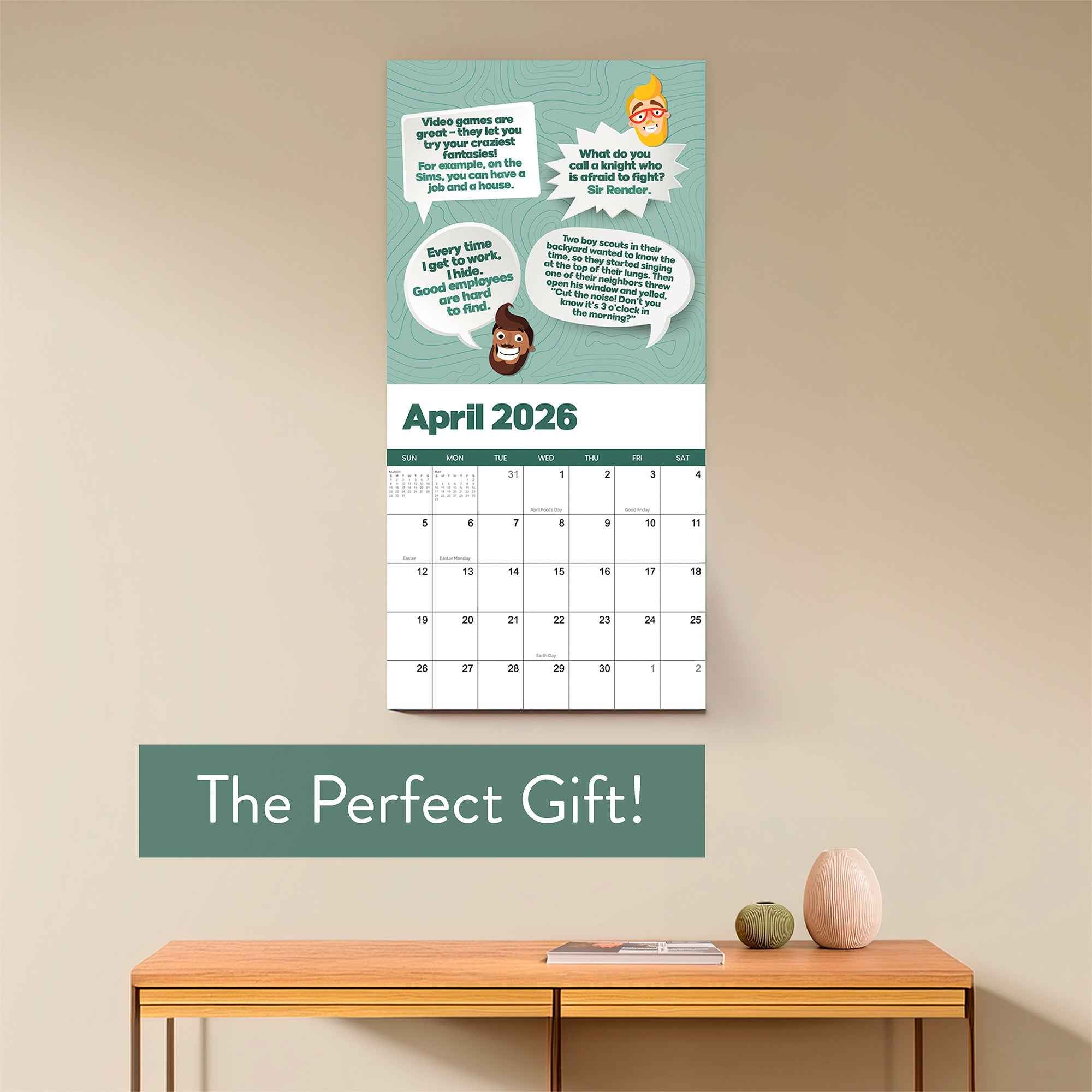 2026 Dad Joke Wall Calendar