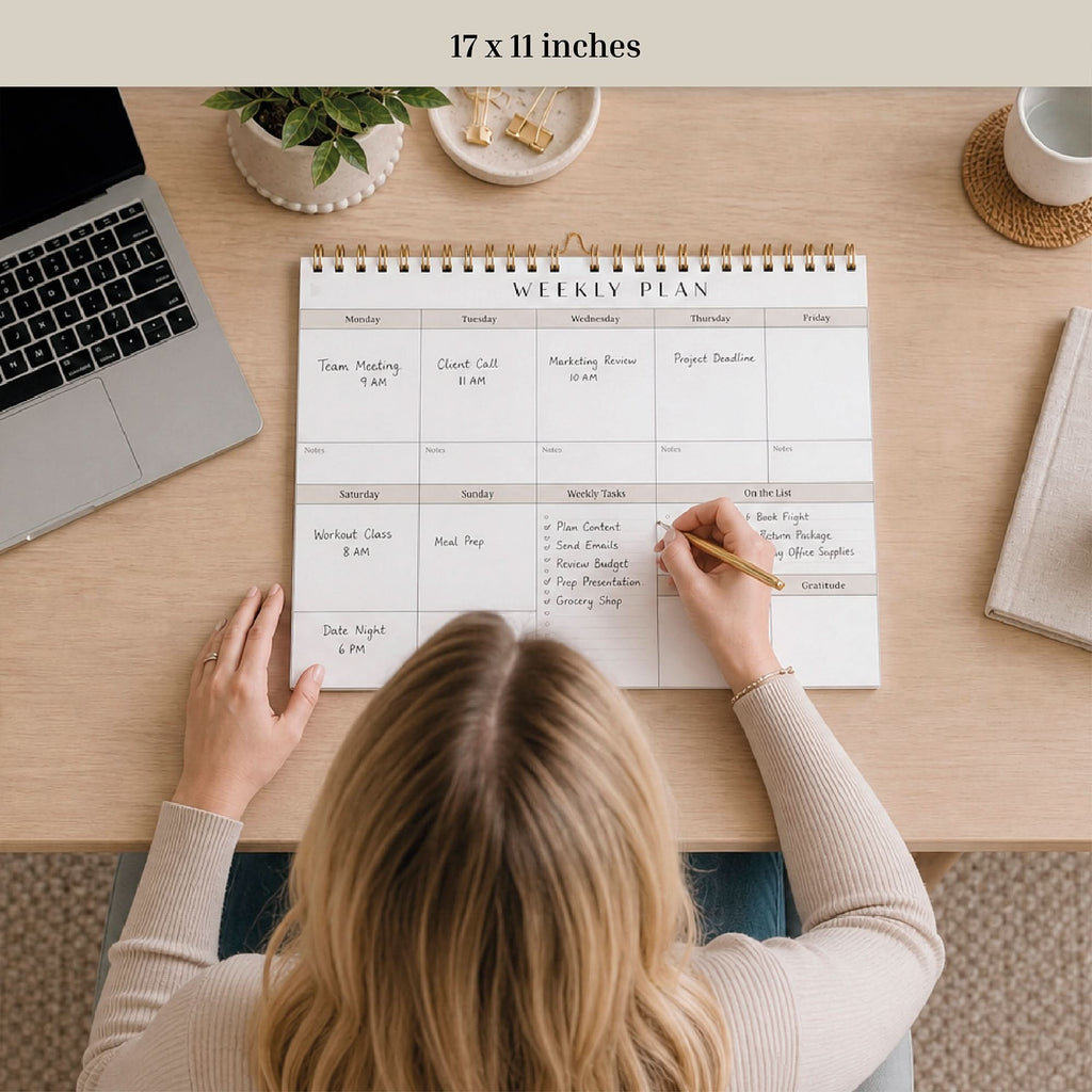 Spiral Weekly Planning Calendar Pad