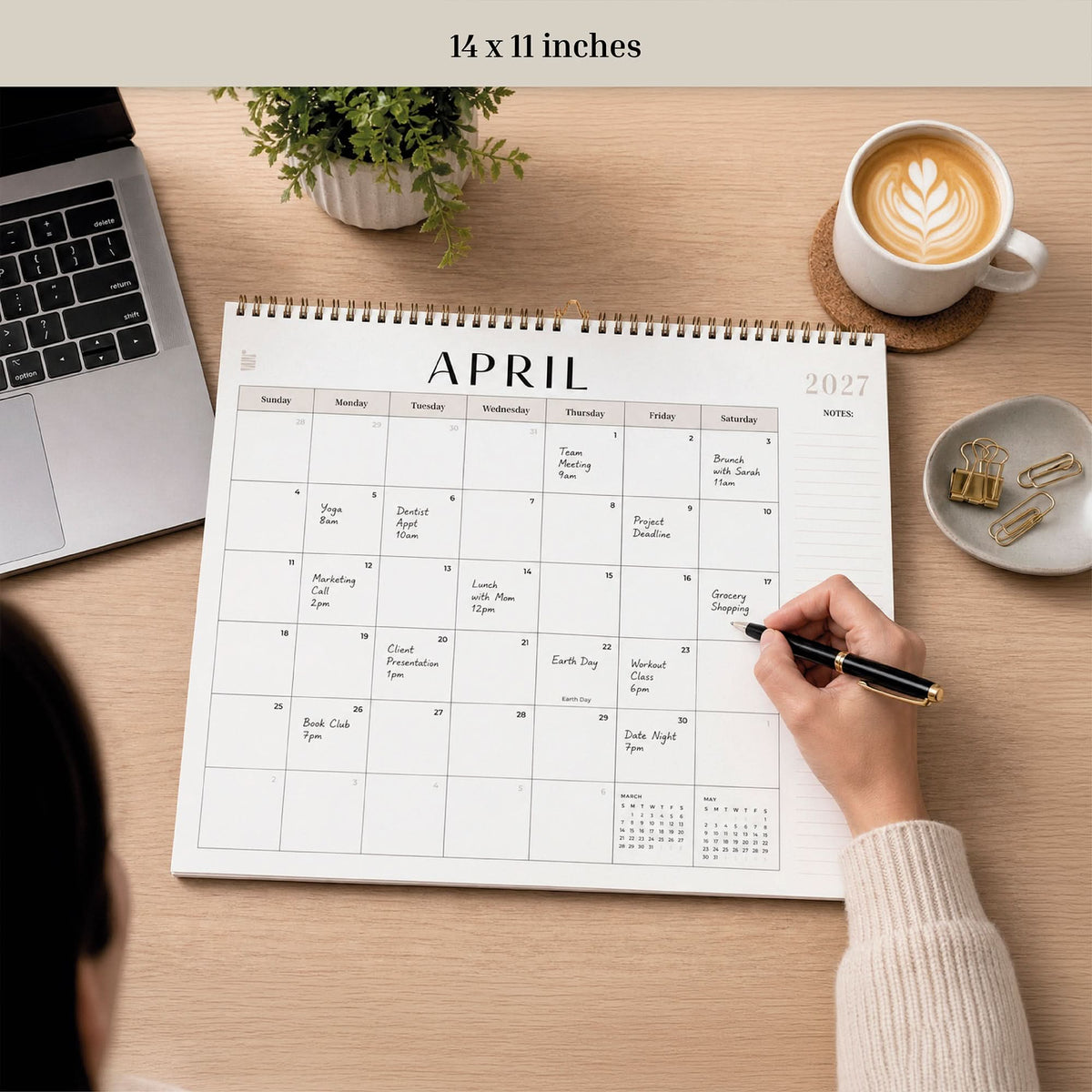 Spiral 12 Month Wall Calendar