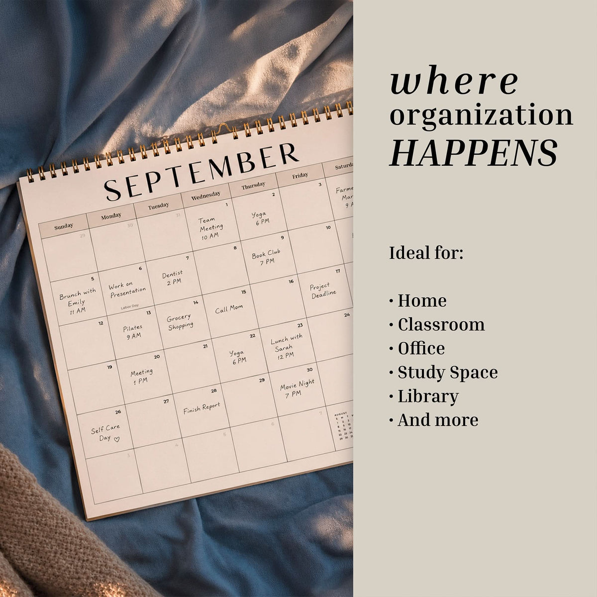 Spiral 12 Month Wall Calendar