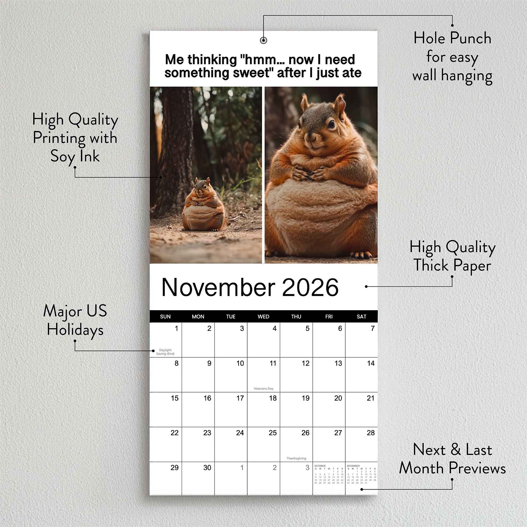 2026 Meme Wall Calendar