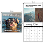 2026 Meme Wall Calendar