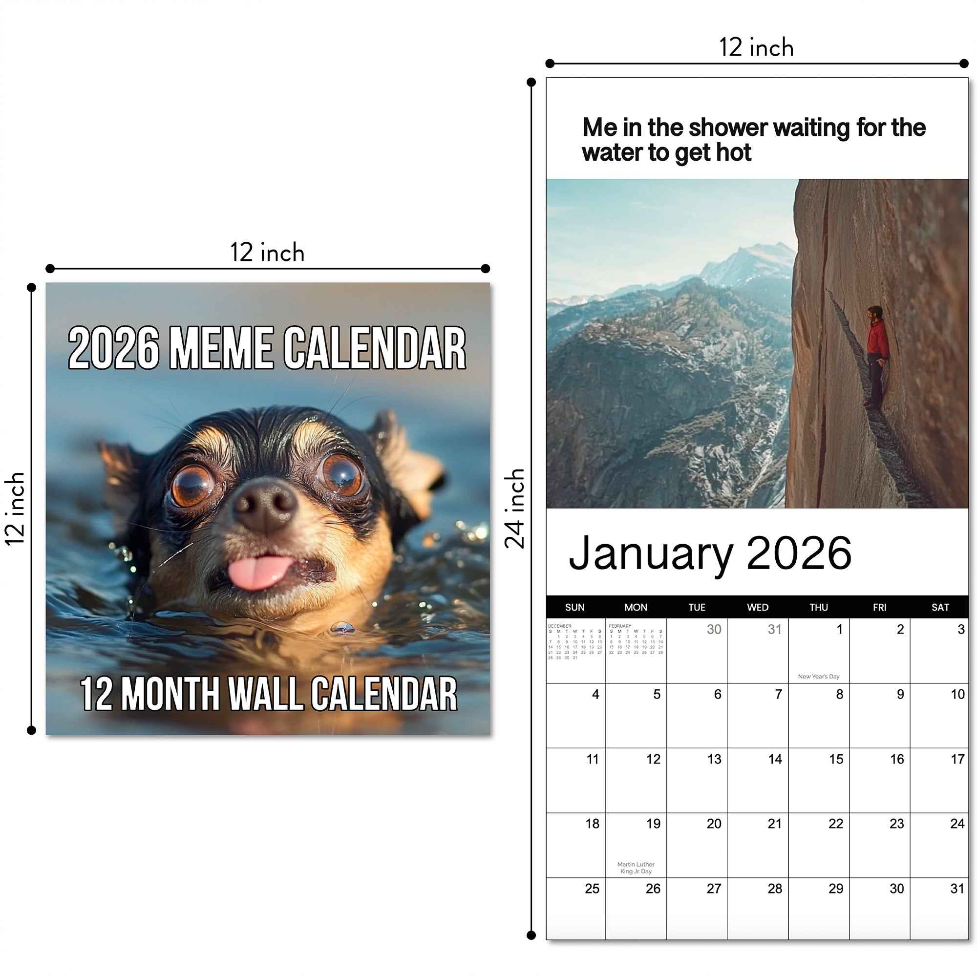 2026 Meme Wall Calendar