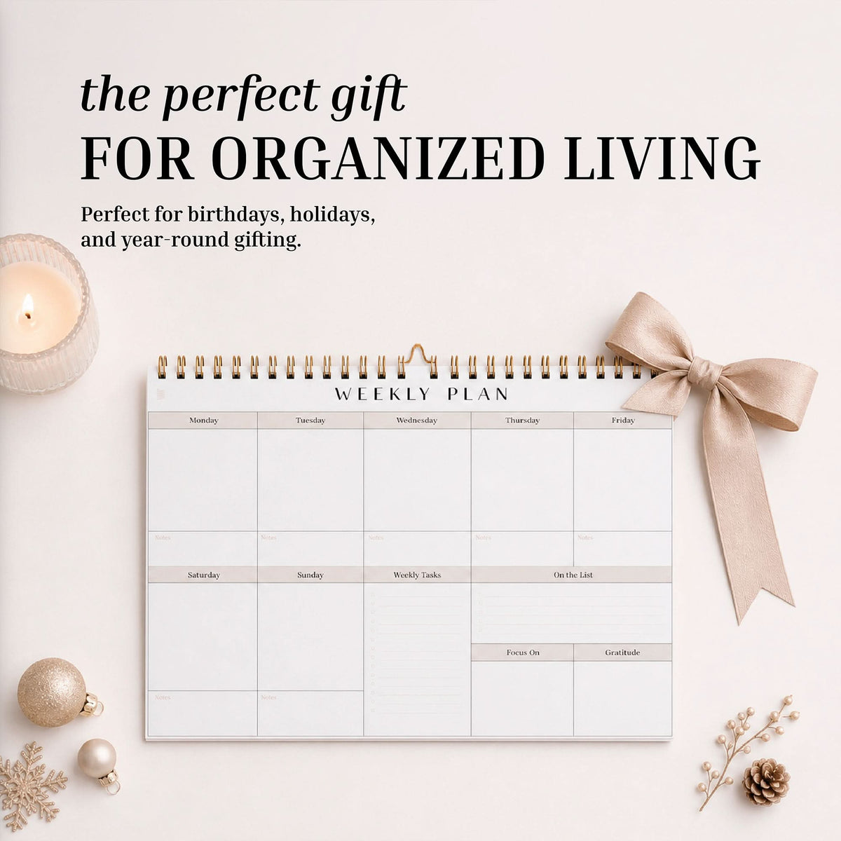 Spiral Weekly Planning Calendar Pad