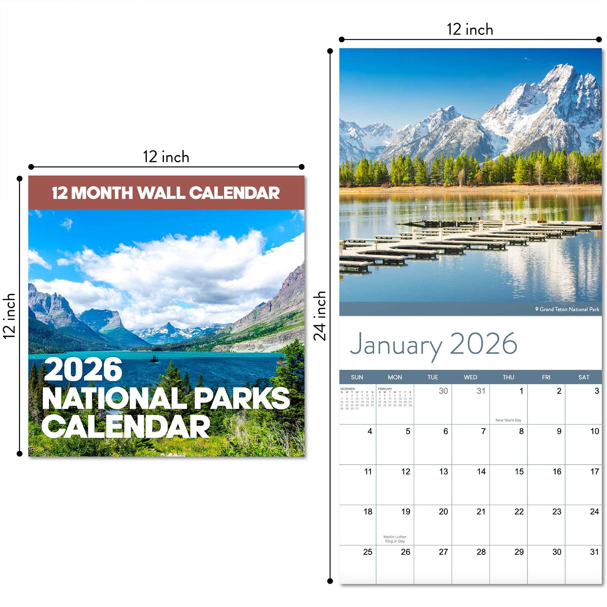 2026 National Parks Wall Calendar