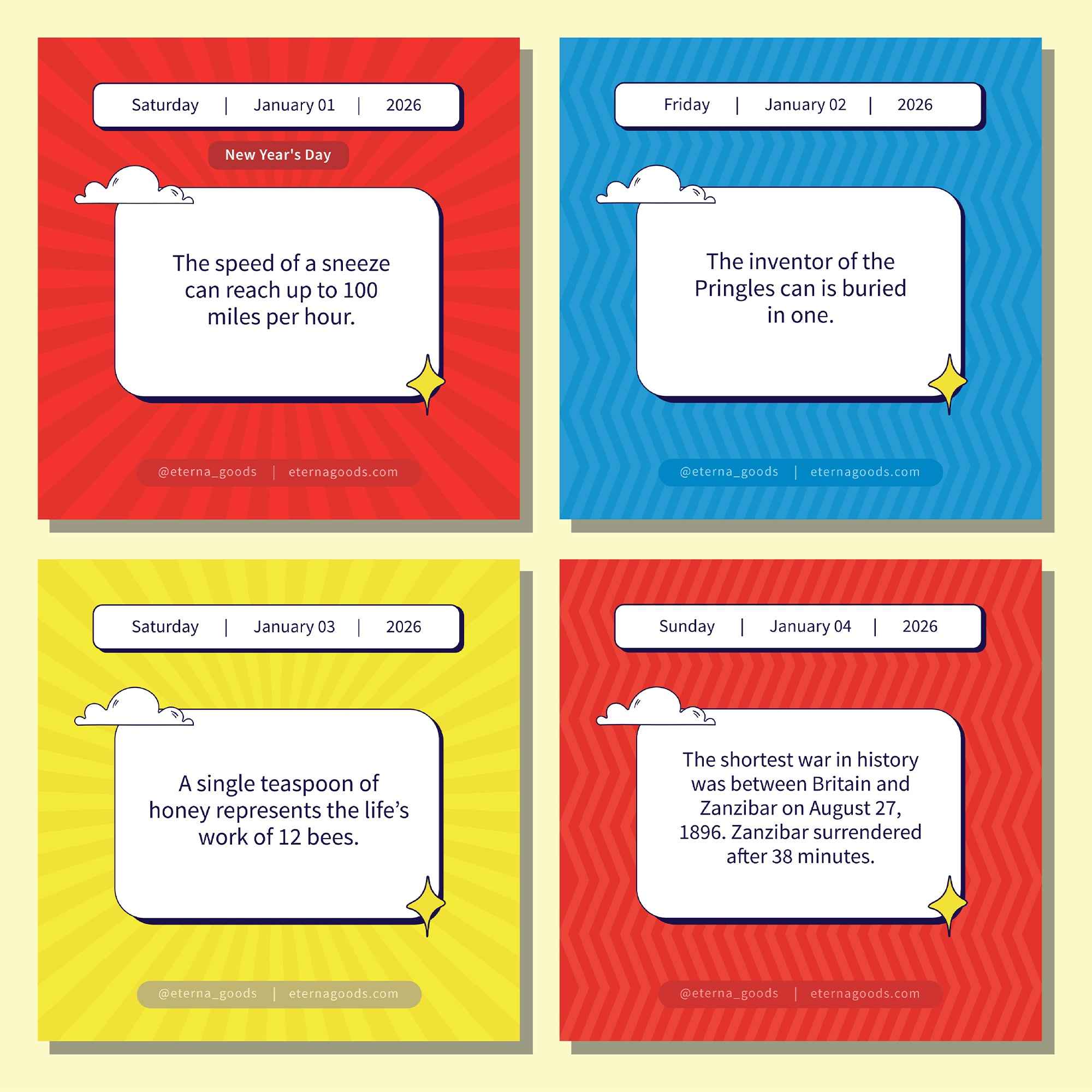 2026 Epic Facts Calendar