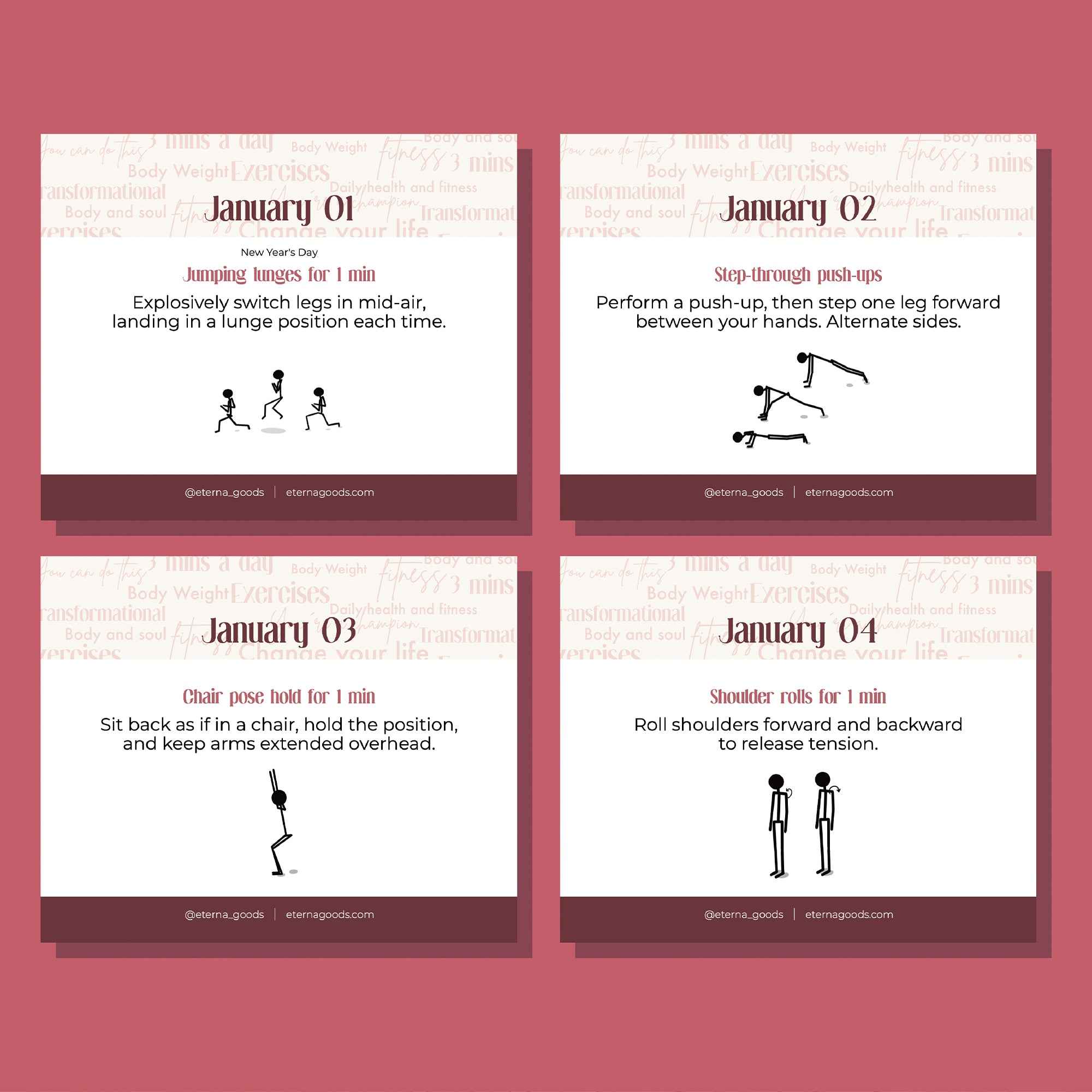 Perpetual Fitness Calendar
