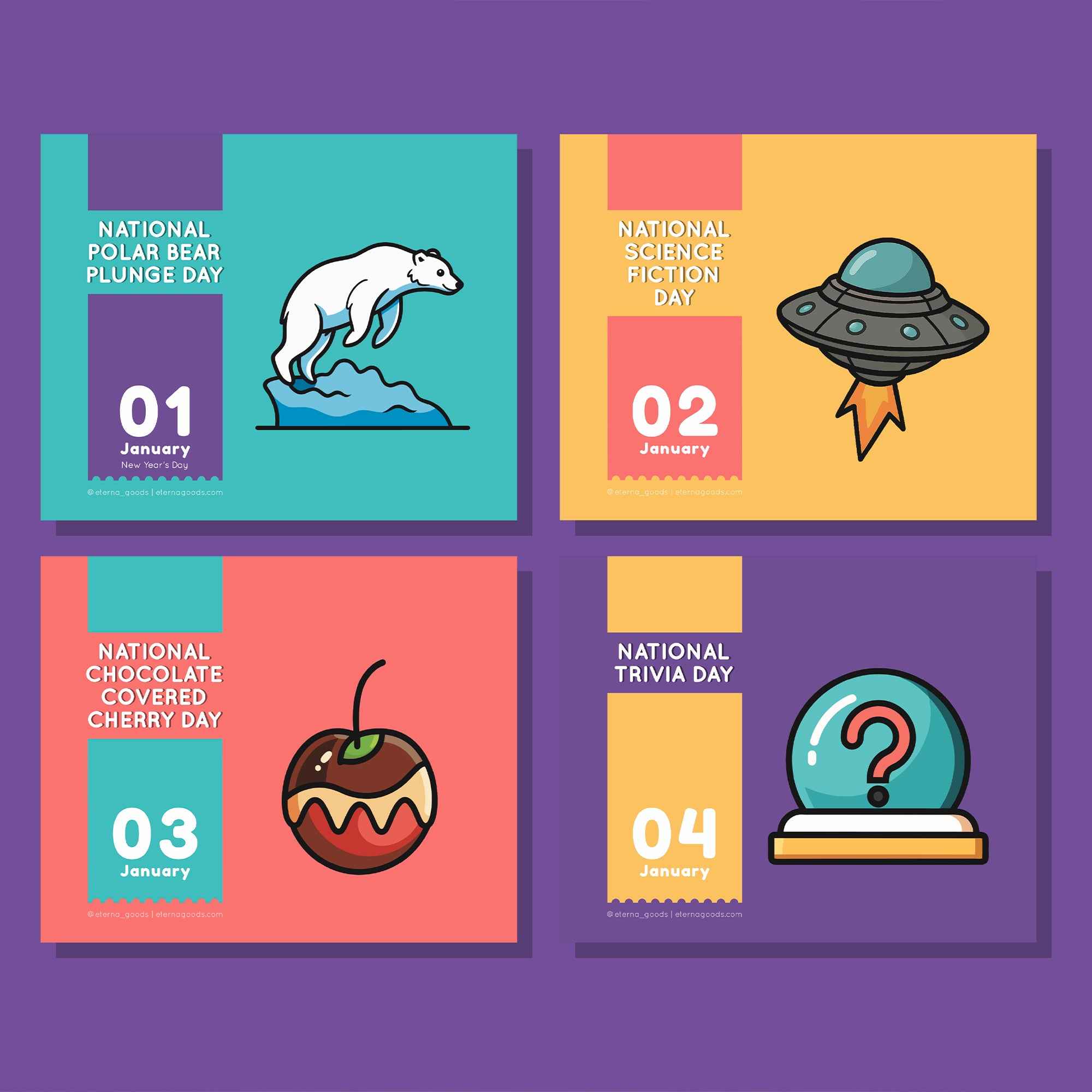 A Holiday Everyday Perpetual Calendar