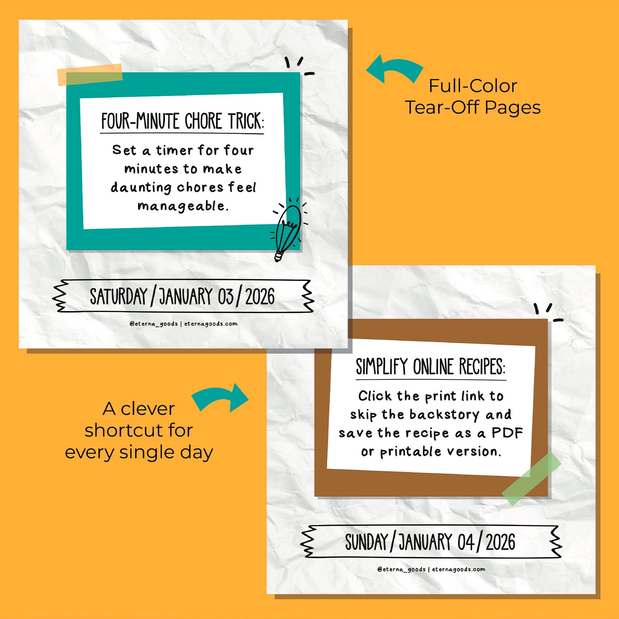 2026 Daily Life Hacks Calendar
