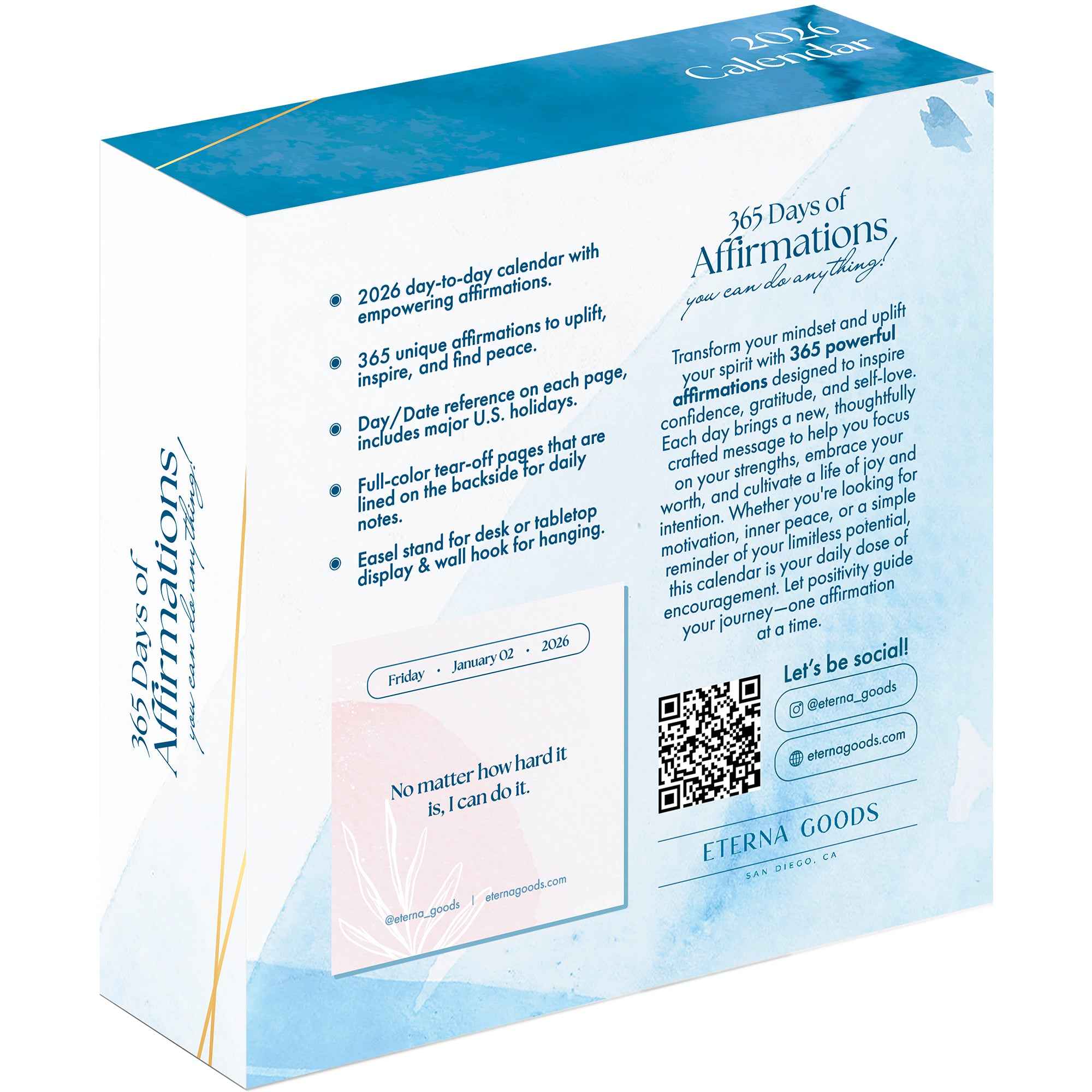 2026 Daily Affirmations Calendar