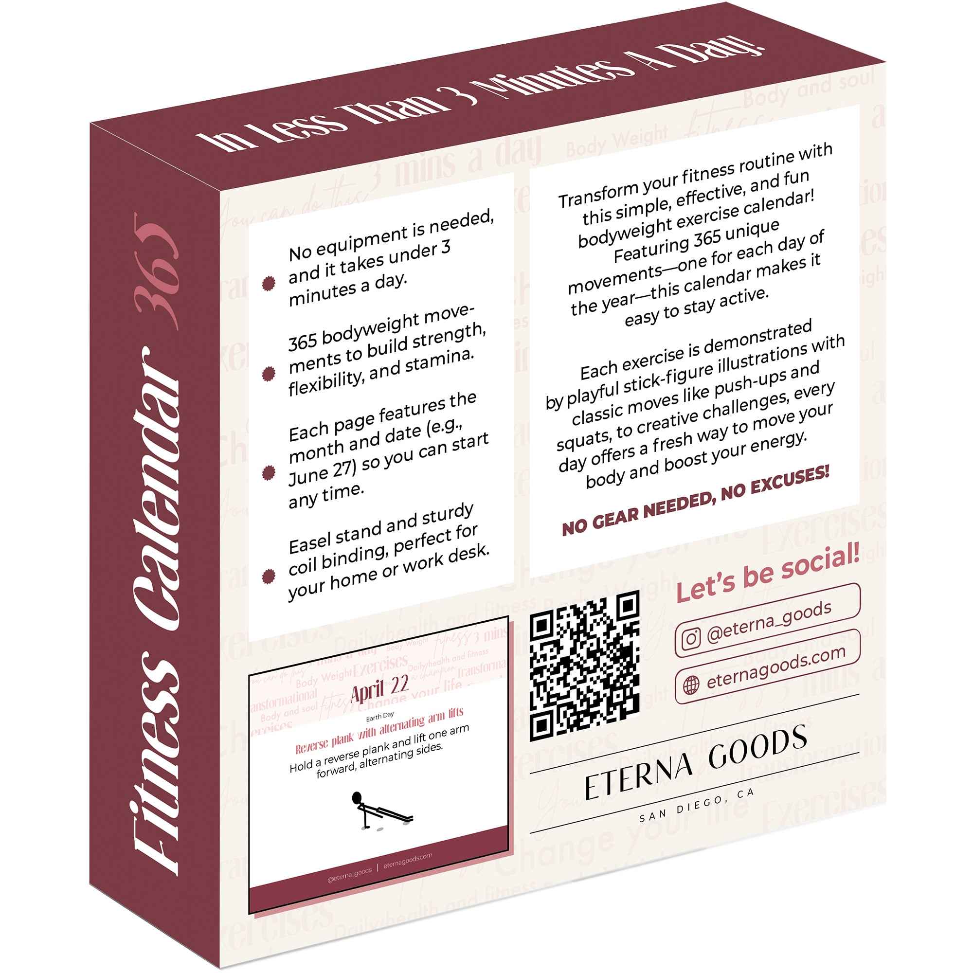 Perpetual Fitness Calendar