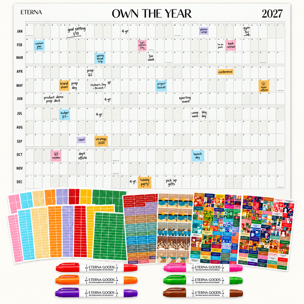 Ultimate 2027 Dated Own The Year Calendar Bundle