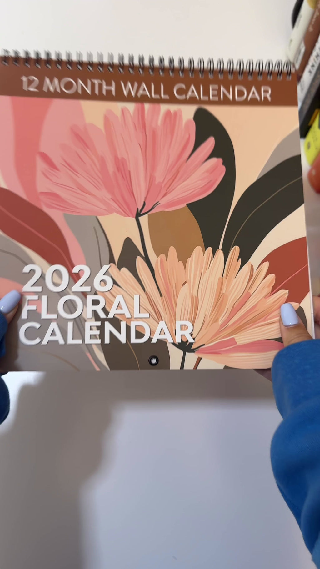 2026 Floral Wall Calendar