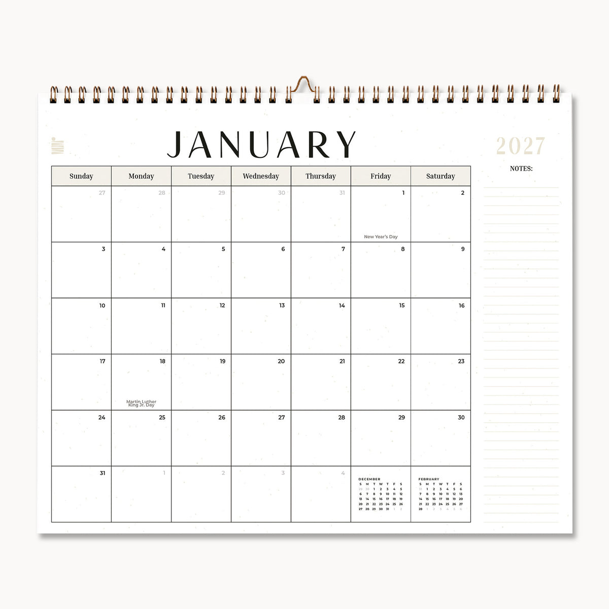 Spiral 12 Month Wall Calendar